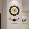Современные металлические настенные часы для гостиной, роскошные, креативные, качающиеся, круглые, бесшумные, настенные часы-картина, декор для дома