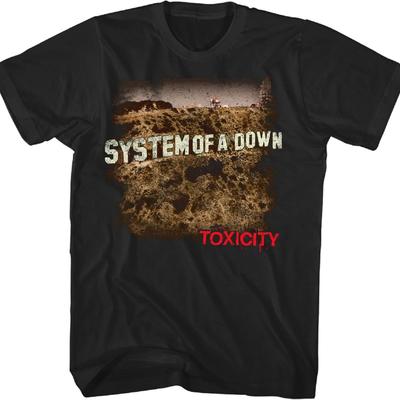 2Bhip System of A Down Toxicity Adult Black Short Sleeve T Shirt Nu Metal Graphic Tees