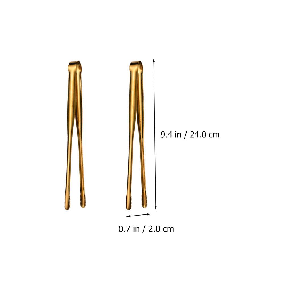 2Pcs Stainless Steel Bbq Tongs Japanese Style Food Clamp Ergonomic Heat Resistant Rust Proof Lightweight for Outdoor Barbecue