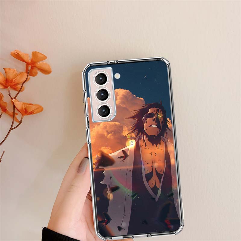 BLEACH Зараки Кенпачи Прозрачные Чехлы для Телефонов Samsung S26 Ultra Galaxy S25 Edge S24 S23 FE S21 Plus S20 S22 S10 Чехол С Узором C