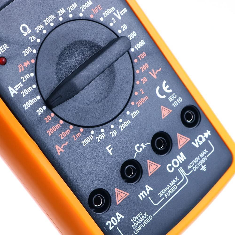 Вольтметр переменного/постоянного тока Мультиметр Диод Транзистор Звуковая непрерывность Домашние Измерительные Инструменты Вольт Омметр Цифровой для Электриков с Подсветкой ЖК-дисплея