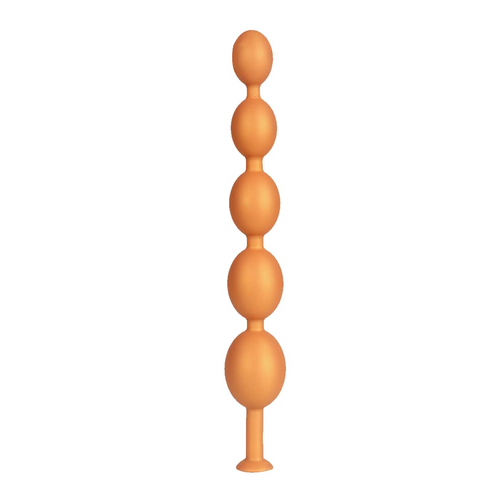 5 Connected Anal Beads 5 Beads Multipurpose Silicone Removable Rose Gold L 6cmx41cm TaRiss's