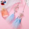 Personality Moon Wind Chimes Feather Hanging Ornaments Creative Hollow-out Bedroom Decor Pendant Room Decoration Accessories