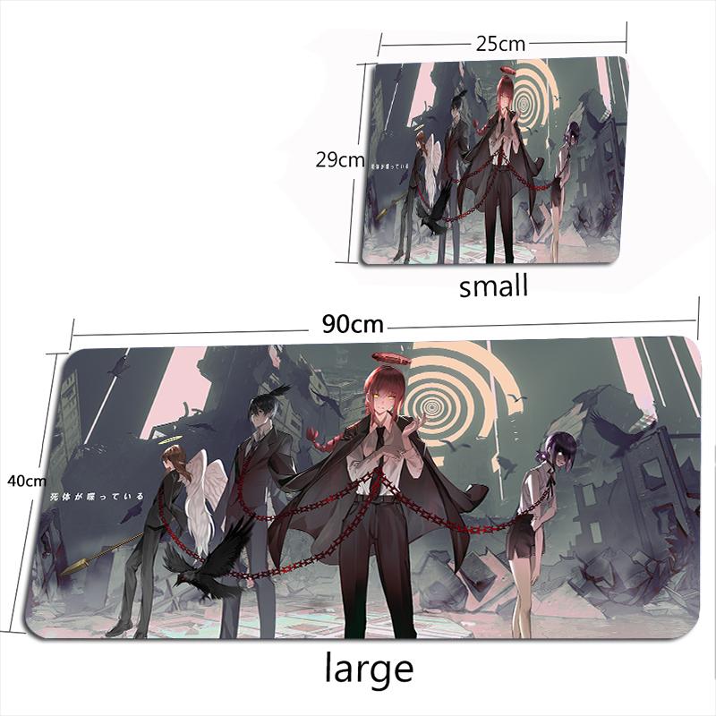 Chainsaw Man Mouse Pad Anime Mouse Mat Gamer Makima Gaming Accessories Mousepad Large Keyboard DeskMats 100X50CM Pochita Playmat
