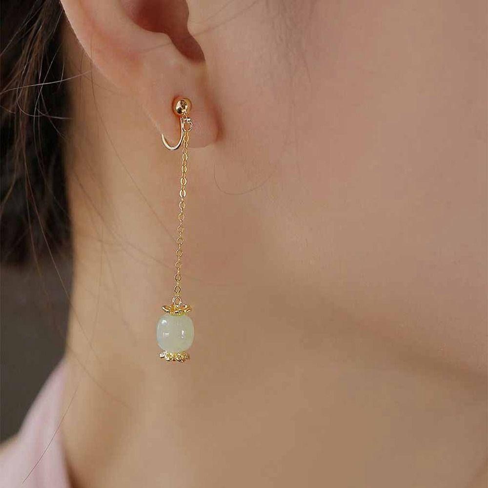 Jewelry Gold Dangle Earrings Chinese Style Jewelry Imitation Earrings Female Earrings