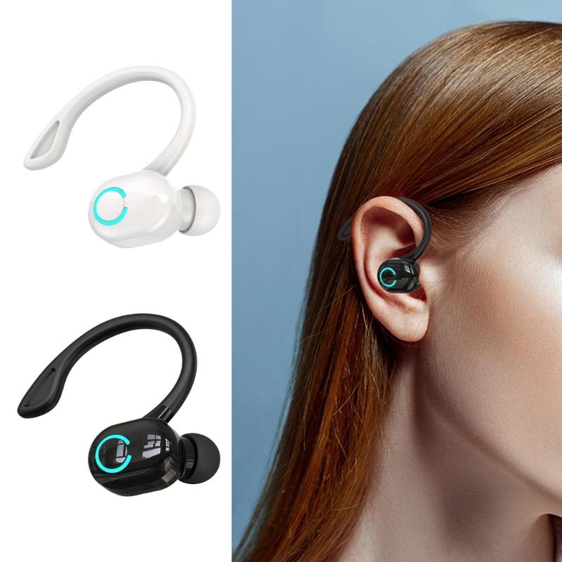 Беспроводные наушники с заушными крючками, совместимые с Bluetooth, один наушник, деловые наушники-вкладыши, длительное время работы от аккумулятора