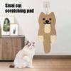 Sisal Cat Scratching Mat Rat Shape Door Wall Hanging Scratching Pad Vertical Cat Scratcher Furniture Protector for Indoor Cats Kitten