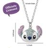 Adorable Cartoon Character Stitch Shimmering Drip Oil Jewelry Set Elegant Necklace Bracelet And Earrings For All Occasions