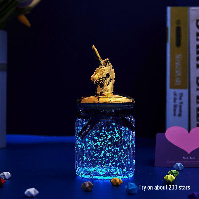 Luminous Glow-in-the-Dark Star Bottle Ornament - Creative Gift for Birthdays or Valentine's Day
