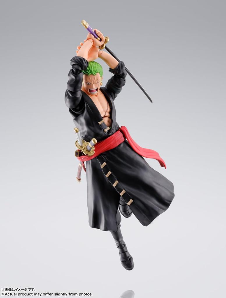 TAMASHII NATIONS ONE PIECE Roronoa Zoro Onigashima Invasion 150mm ABS PVC Painted Movable Figure S.H.Figuarts - - Approx. &