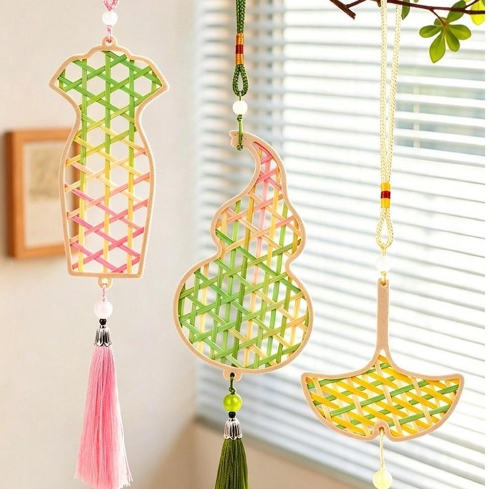 Zongzi Bamboo Pendant Material Kit Handmade Hanging Ornaments Courtyard Decor