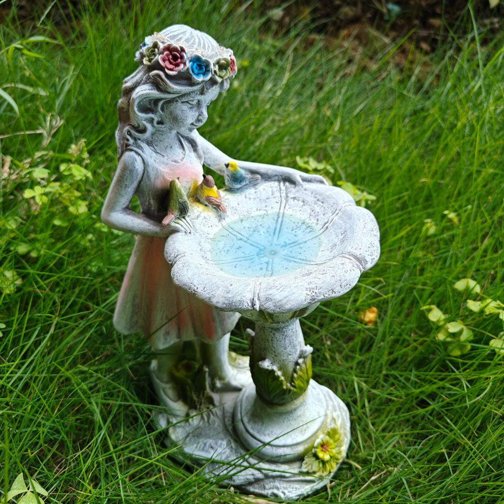 European Style Solar Garden Fairy Resin Ornament