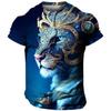 Daily Oversized Men's T-Shirt 3D Lion Print Tees Tops Summer Casual Animal Pattern Streetwear New Fashion Street Men Clothing