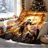 Genshin Impact Pattern Blanket for Home Decoration, Bed, Sofa, Car Travel, Camping, Suitable for All Seasons, Birthday Christmas Gift