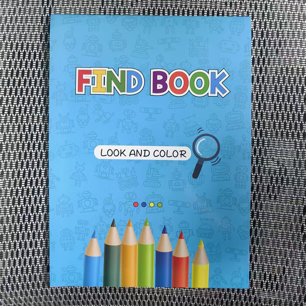 Нетоксичная Погружающая Книга-Раскраска с Скрытым Рисунком Find + Color 2-в-1 1000+ Рисунков Тренировка Концентрации