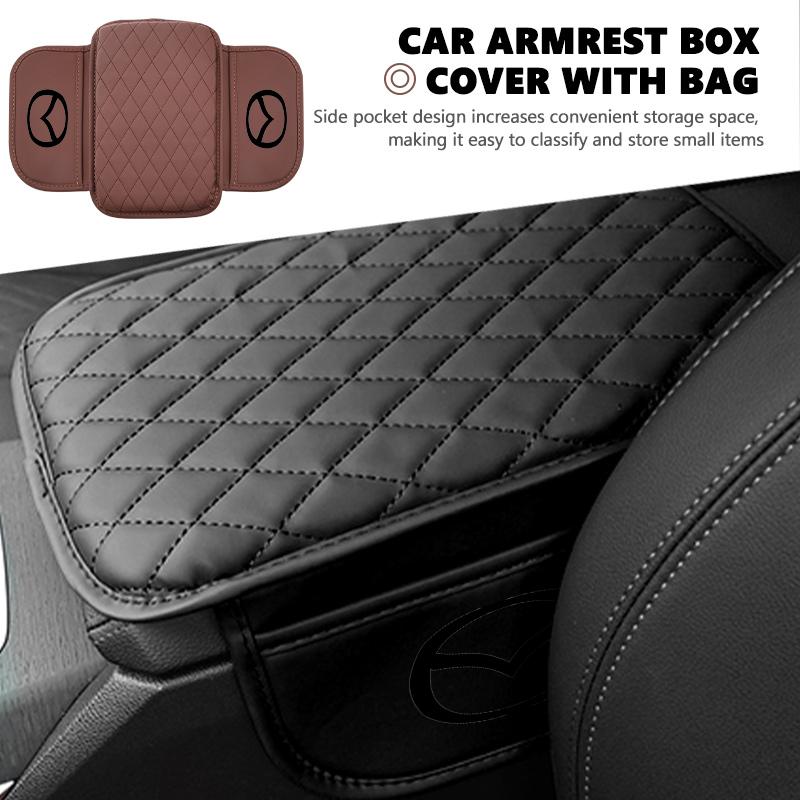 For Mazda Car Armrest Box Pad Auto Protective Armrest Mat Storage Bag Interior Accessory Axela Speed 6 CX3 CX4 CX5 CX7 CX8 CX9