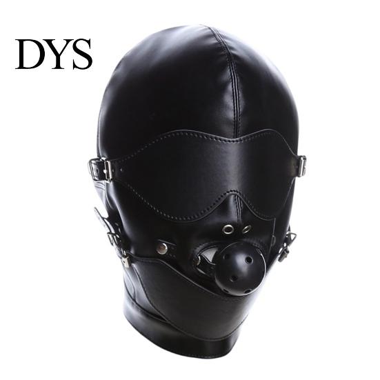 Adjustable Face Mask Faux Leather Bondage Mask, Mouth Hood for Couples, Adult Interaction Gear Cosplay Headgear Role Play & Party Lightweight