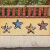 4 Pcs Summer Starfish Coastal Wall Decor Beach Theme Wooden Starfish
