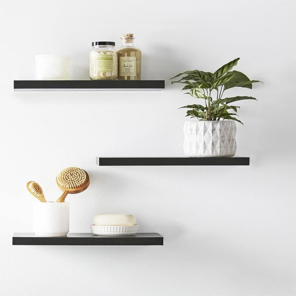 Durable Floating Shelves Invisible Brackets Display Stands Plant Rack  Household