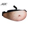 Creative Fake Belly Fanny Pack Funny Bag, Realistic Big Waist Novelty Comfortable Elastic Strap with Adjustable Strap, Gag Gift for Dad Husband Prank