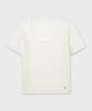 PLAC WOMEN U-Neck Half Sleeve Knit 2 Colors