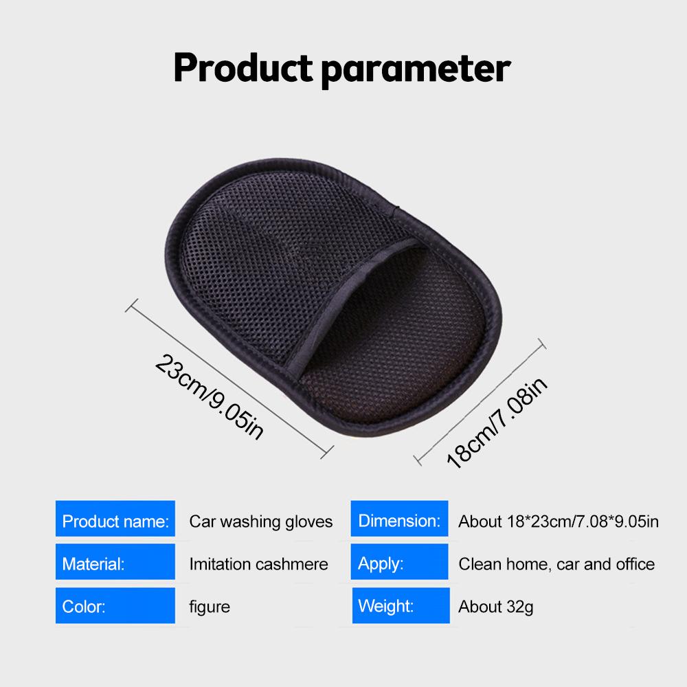 Перчатки для мытья автомобиля, двусторонние перчатки из искусственной шерсти и кашемира, средство для чистки автомобиля, косметический уход, утолщенный водонепроницаемый инструмент