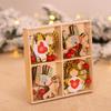 12pcs Santa Claus Snowman Xmas Tree Hanging Ornaments Christmas Wooden Pendant New Year Gift Christmas Decoration