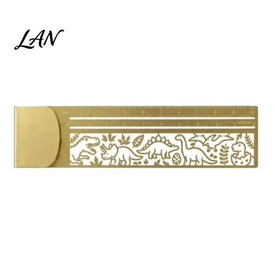 Fine Polished Stationery Multi-functional Bookmark Ruler, Ghost/Snowman/Cat/Dog/Tiger/Bird/Dinosaur/Flower Shape Hollow Design, Iron Metal Ruler