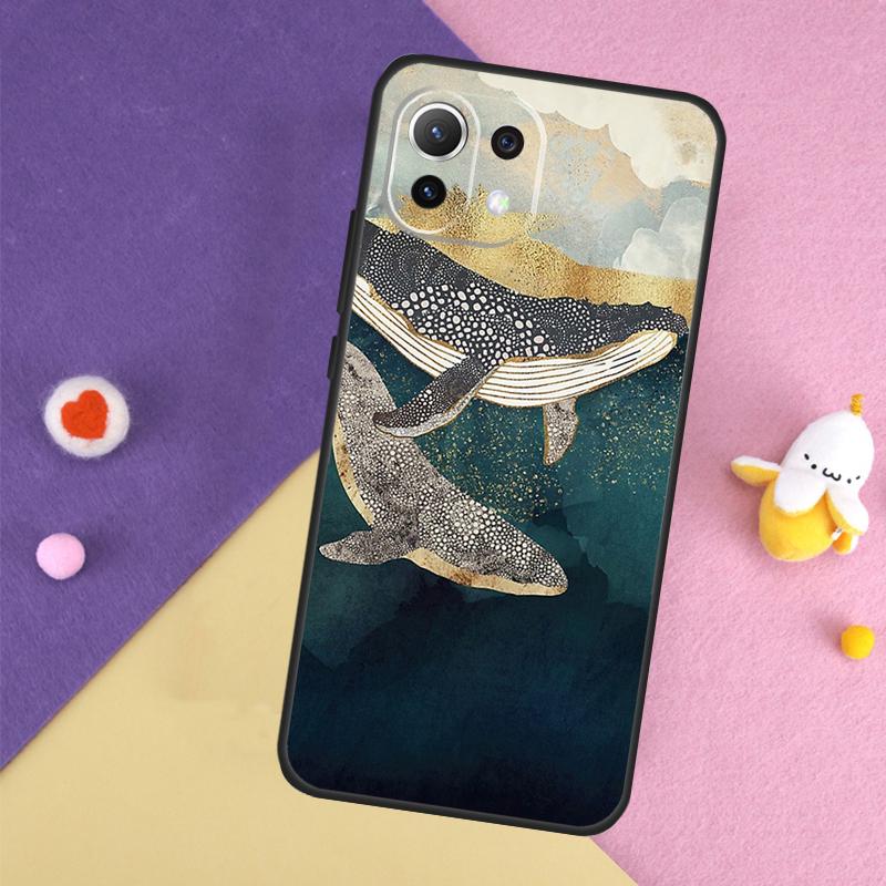 Чехол Мультяшный Кит Для Xiaomi 15 13 14 Ultra 14T 11T 12T 13T Pro POCO X7 Pro X3 X5 X6 F5 F6 M6 Pro