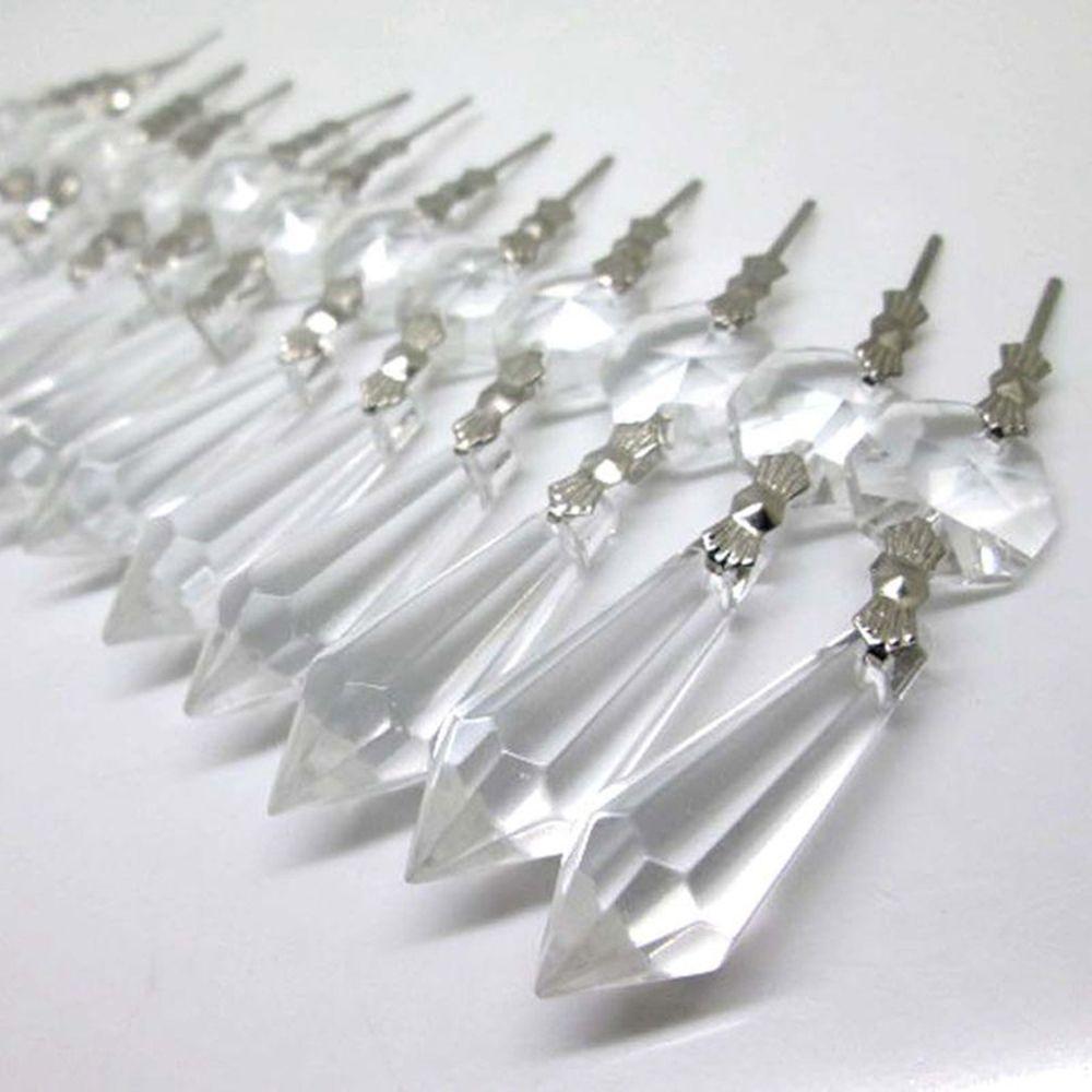 10 шт. Подвески-призмы из хрусталя для люстры, 38 мм, хрустальное стекло для люстры, подвески-призмы для лампы, аксессуары для освещения