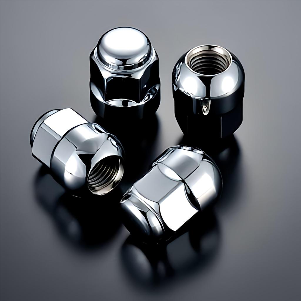 Honda "Genuine Type" 5 Hole Wheel Long Nut Chrome Plated 20 Pieces Per Car