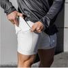 Спортивные шорты, мужская спортивная одежда, двухслойные шорты для бега, пляжные штаны, летние шорты для спортзала, фитнеса и тренировок, беговые шорты