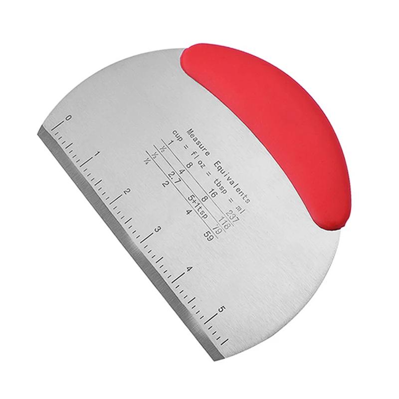 Pastry Dough Scraper Pizza Bread Dough Cutter Stainless Steel Scraper Spatula Pastry Cutter Dough Chopper Kitchen Baking Tools