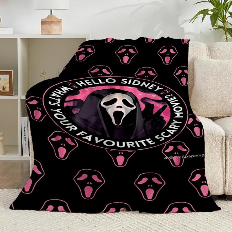 1PC Horror Movie Characters Flannel Blanket Gift, Suitable for Both Men And Women, Soft Ideal for Beds And Sofa, Birthday Or Christmas Gift
