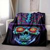 1PC Psychedelic Skull Blanket, Throw For Sofa, Bed, Travel, Camping, Livingroom, And Bed, Printing Blanket With Soft And Warm Fabric yy250918143
