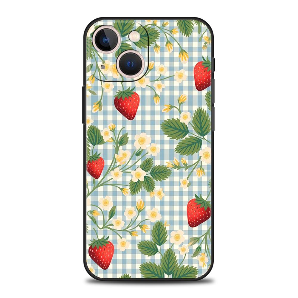 Летний чехол для телефона с принтом клубничных цветов для Samsung Galaxy S26 S25 S24 S23 S22 S20 Ultra S21 FE 5G S10 Plus Ударопрочный чехол