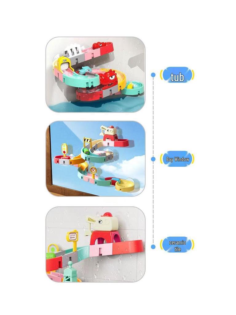 Детский набор горок для ванной - Игрушка-трек для игры с водой