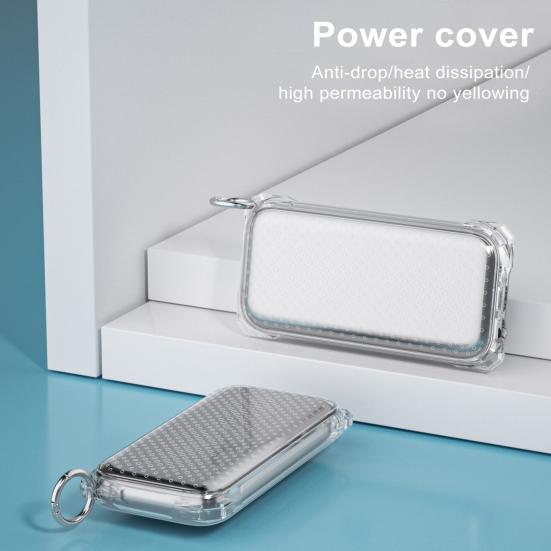 Держатель батареи Портативный чехол для батареи с карабином Ударопрочный защитный чехол для гарнитуры Apple Power Bank Держатель для кабеля питания Чехол