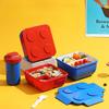 Portable Building Block Lunch Box Sealed Bento Box for Kids and Student Microwaveable Outdoor Fruit Salad Food Storage Container
