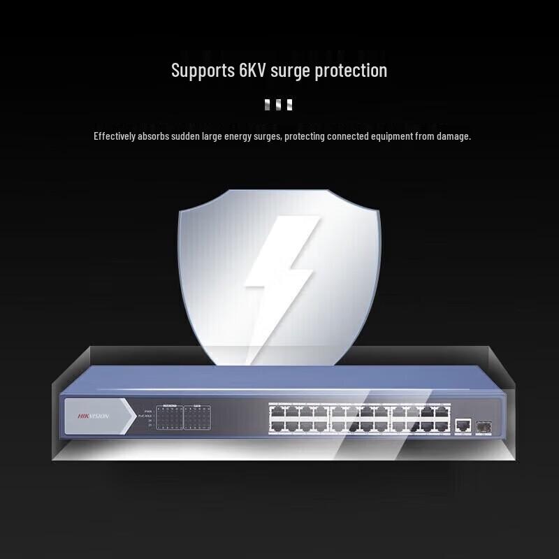 Hikvision 16-портовый гигабитный облачно-управляемый коммутатор для монтажа в стойку, вилка CN (адаптер в комплекте)