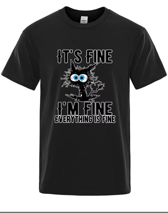 Unisexs High Quality TShirt Cotton Funny Cool Cat Printed TShirt Casual Unisexs Short Sleeve TShirt For Unisex TShirt Male Top