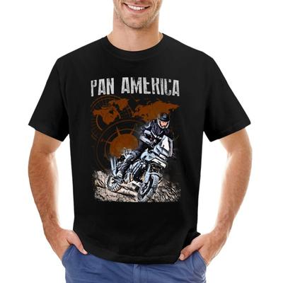 Футболка Pan America 1250 Motorcycle Big Trail, мужские хлопковые футболки