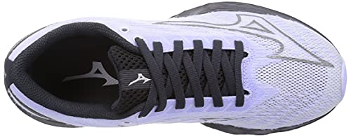 Mizuno Кроссовки Wave Shadow 5, Легкие, для Бега, Марафонов, Спорта и Тренировок, Белый/Серый/Черный, Размер 22.5 см, 2E