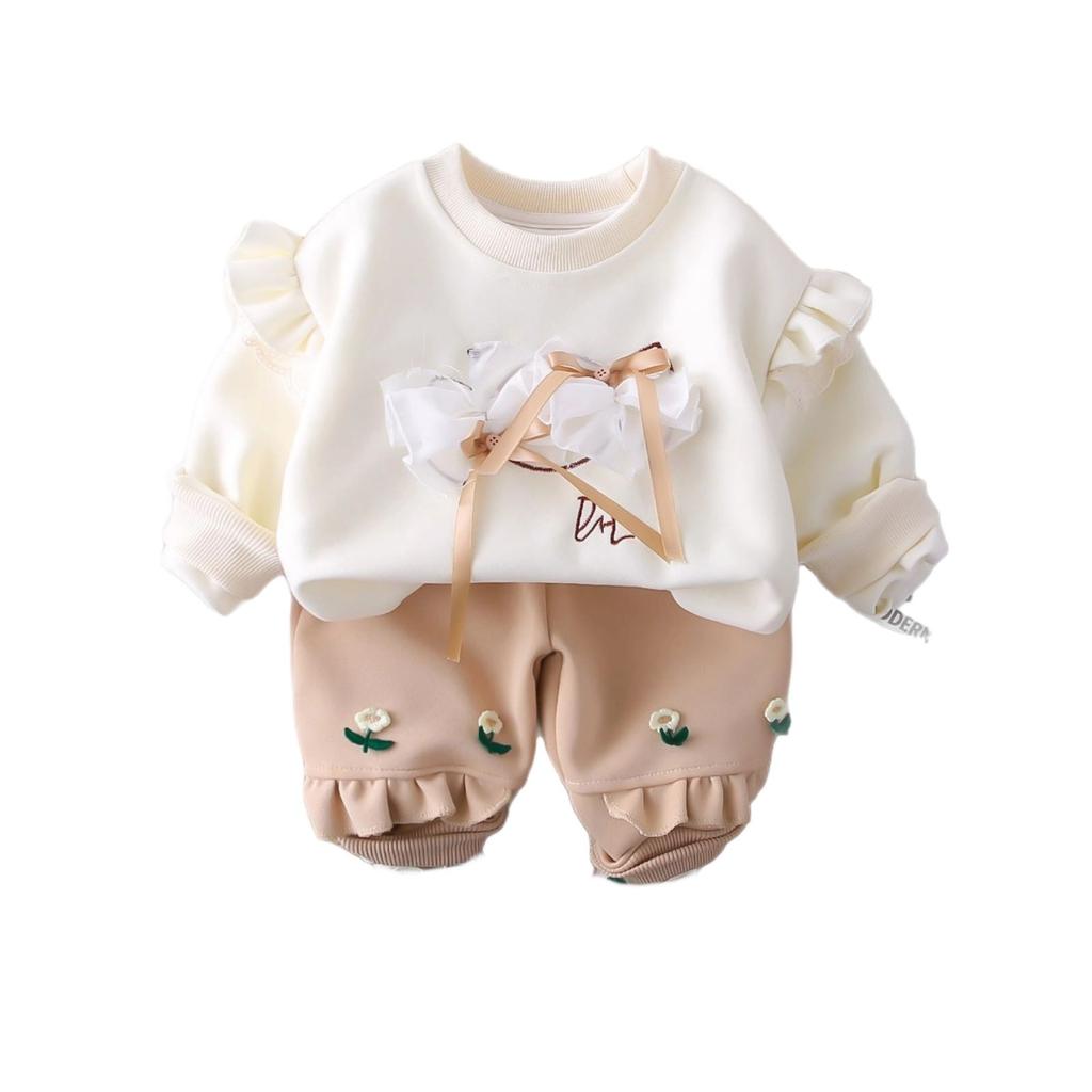 Детский повседневный комплект с длинным рукавом, удобные наряды для повседневной носки