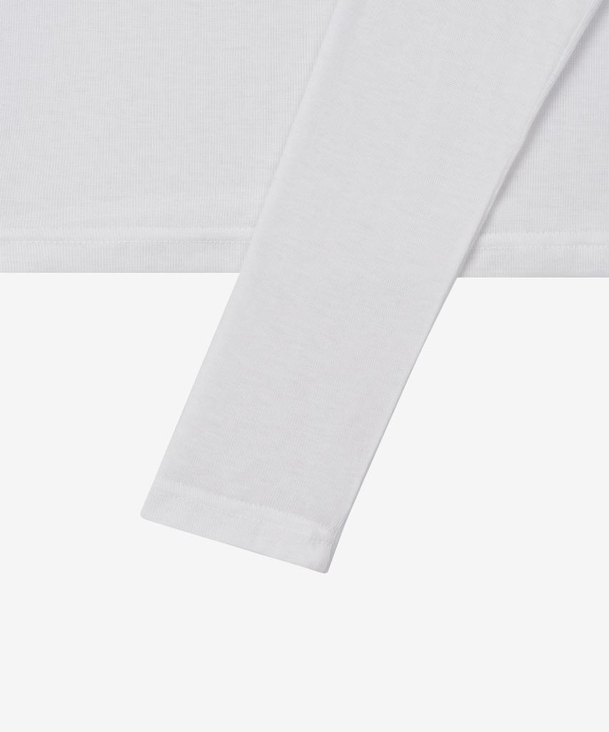 BASIKA Half-Neck See-Through T-Shirt (White)