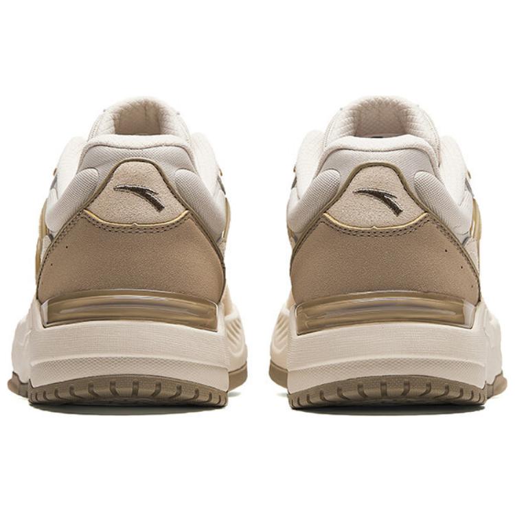 Anta Slip Resistant Abrasion Resistant Low top Skateboard Shoes Men's White Gray Brown 112428054-3