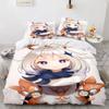 Game Genshin Impact Comforter Bedding Sets Quilt Bed Cover Duvet Cover Pillow Case 2-3 Pieces Sets Kids Adult Size