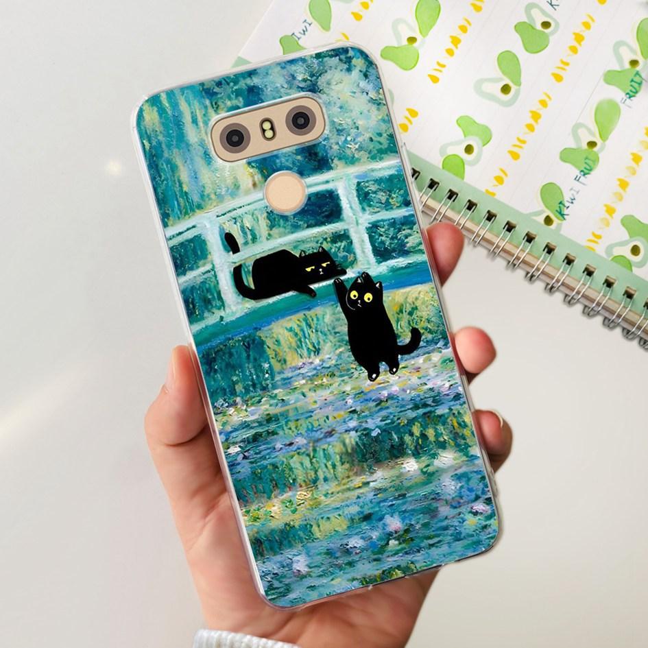 Чехол для LG G6 Plus LGM-G600K Чехлы для телефонов Популярный Цветок Мягкий Силикон Прозрачный Защитный Корпус Для LG G6 G 6 LG6 LGG6+ Задняя Крышка