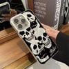 Костяной Скелет Хэллоуин Демон Череп Чехол для Телефона Для IPhone 17 16 15 14 13 12 11 16e 17e Pro Max Plus Air INS Стильный Чехол Funda