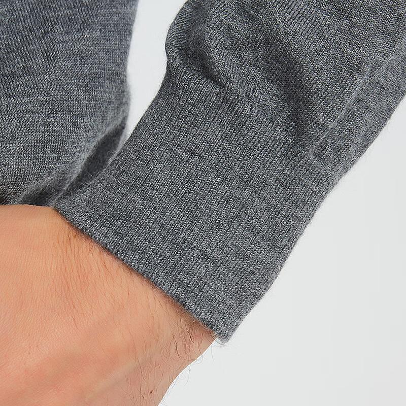 Hengyuanxiang Мужской тонкий свитер из чистого кашемира в полоску с круглым вырезом